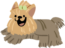 Cute Handdrawn Yorkshire Terrier